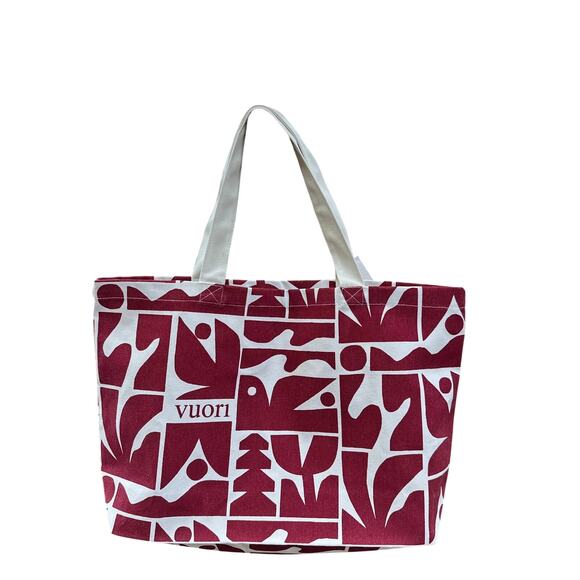 Vuori Holiday 2025 Tote Bag in Strawberry